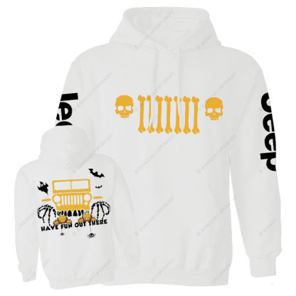 Jp Halloween Skull Grille Have Fun Out There Casual Hoodie