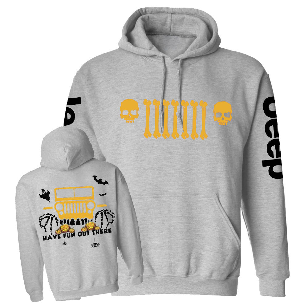 Jp Halloween Skull Grille Have Fun Out There Casual Hoodie
