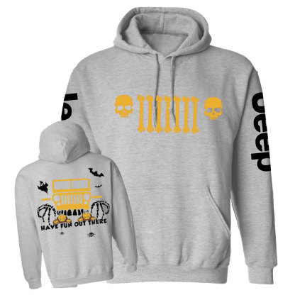 Jp Halloween Skull Grille Have Fun Out There Casual Hoodie