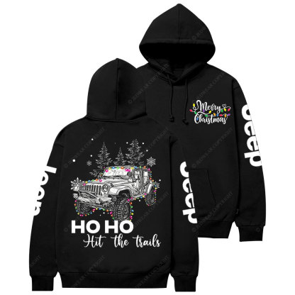 Ho Ho Ho Hit The Trail Jp Christmas Casual Hoodie
