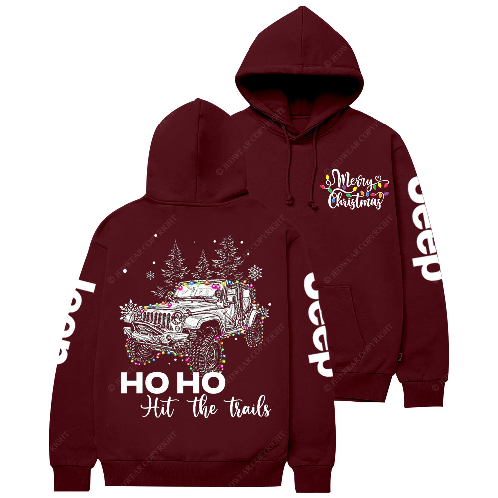 Ho Ho Ho Hit The Trail Jp Christmas Casual Hoodie