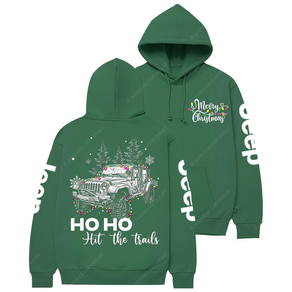 Ho Ho Ho Hit The Trail Jp Christmas Casual Hoodie