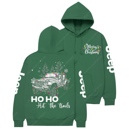 Ho Ho Ho Hit The Trail Jp Christmas Casual Hoodie