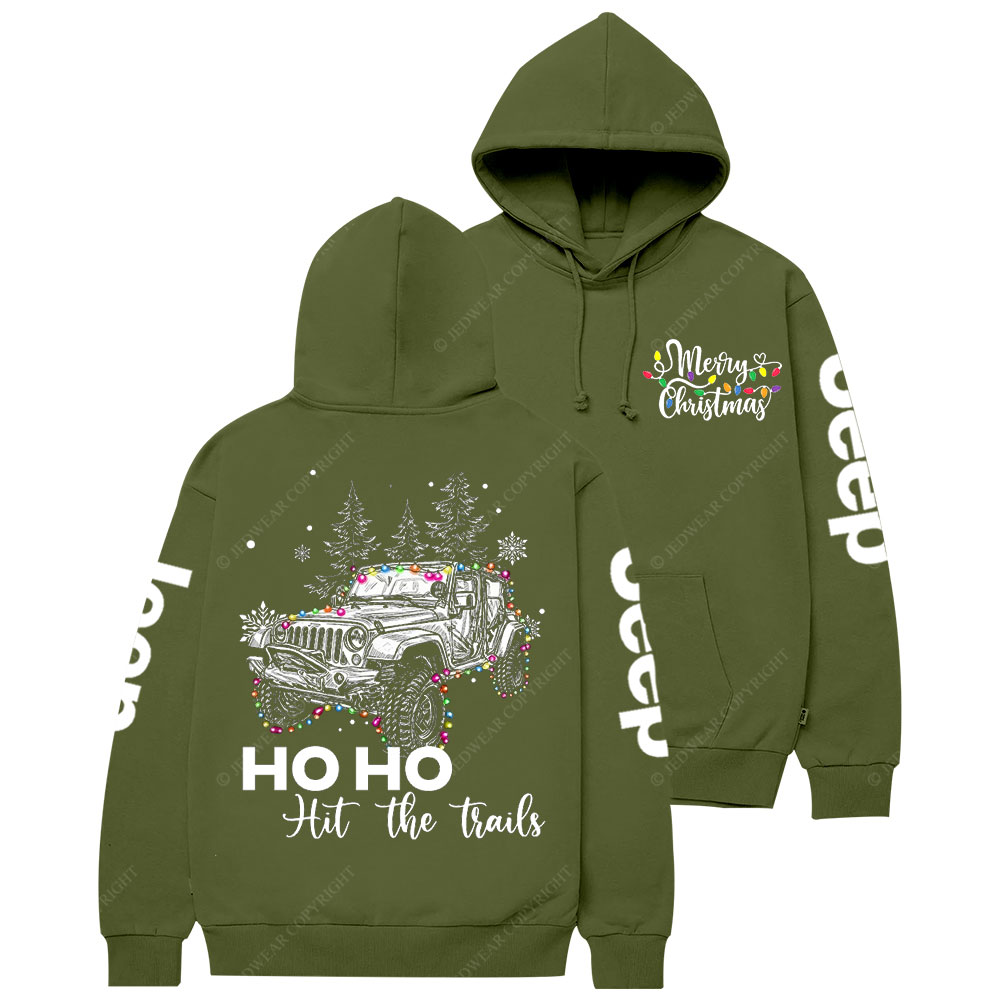 Ho Ho Ho Hit The Trail Jp Christmas Casual Hoodie