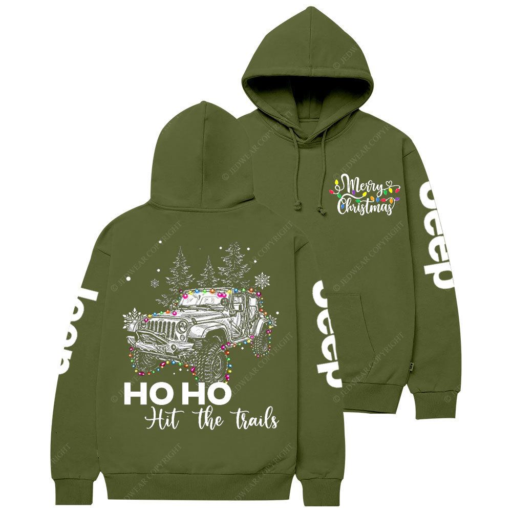 Ho Ho Ho Hit The Trail Jp Christmas Casual Hoodie