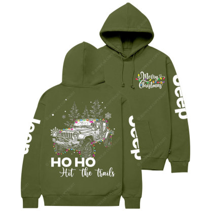 Ho Ho Ho Hit The Trail Jp Christmas Casual Hoodie