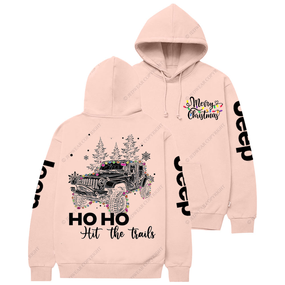 Ho Ho Ho Hit The Trail Jp Christmas Casual Hoodie