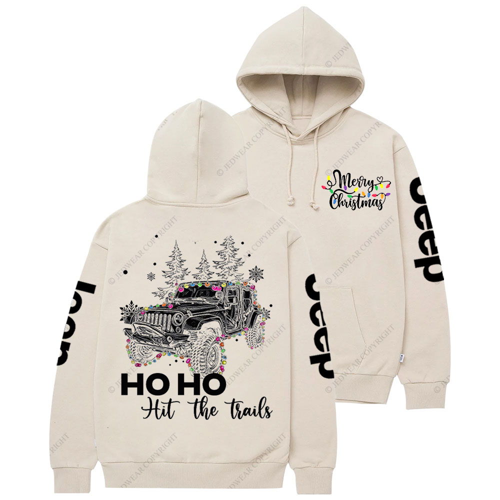 Ho Ho Ho Hit The Trail Jp Christmas Casual Hoodie