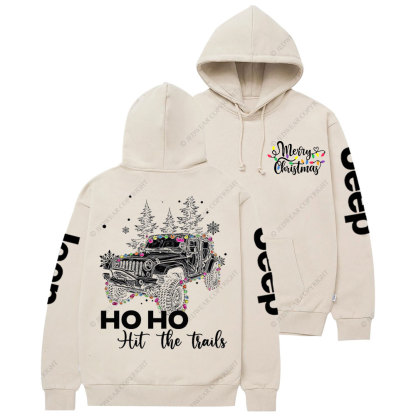 Ho Ho Ho Hit The Trail Jp Christmas Casual Hoodie