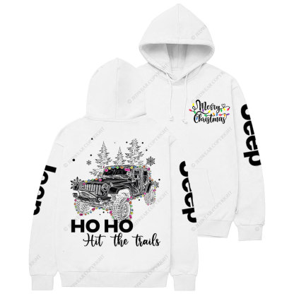 Ho Ho Ho Hit The Trail Jp Christmas Casual Hoodie