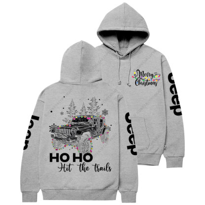 Ho Ho Ho Hit The Trail Jp Christmas Casual Hoodie