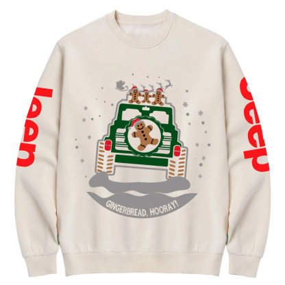 Jp, Gingerbread, Hooray Crew Neck Sweatshirt