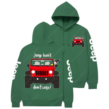 Jp Hair Don't Care Red Jp Girl Casual Hoodie