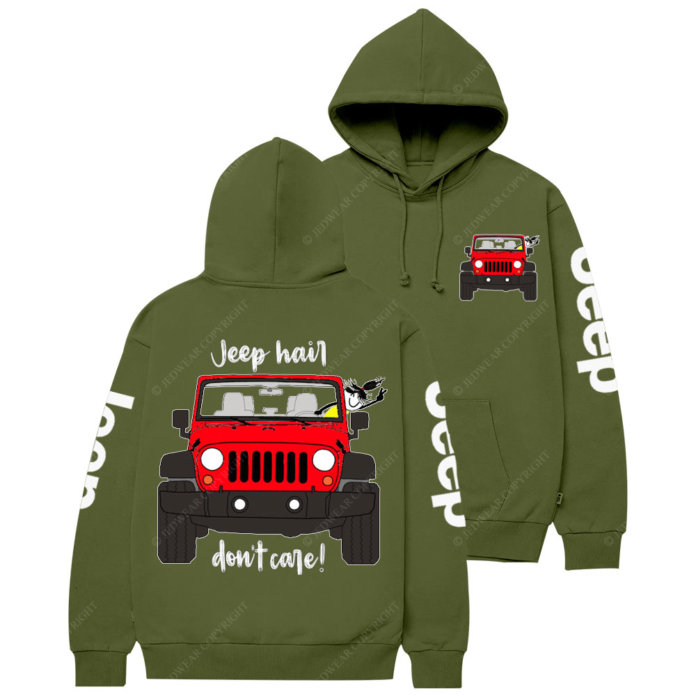 Jp Hair Don't Care Red Jp Girl Casual Hoodie