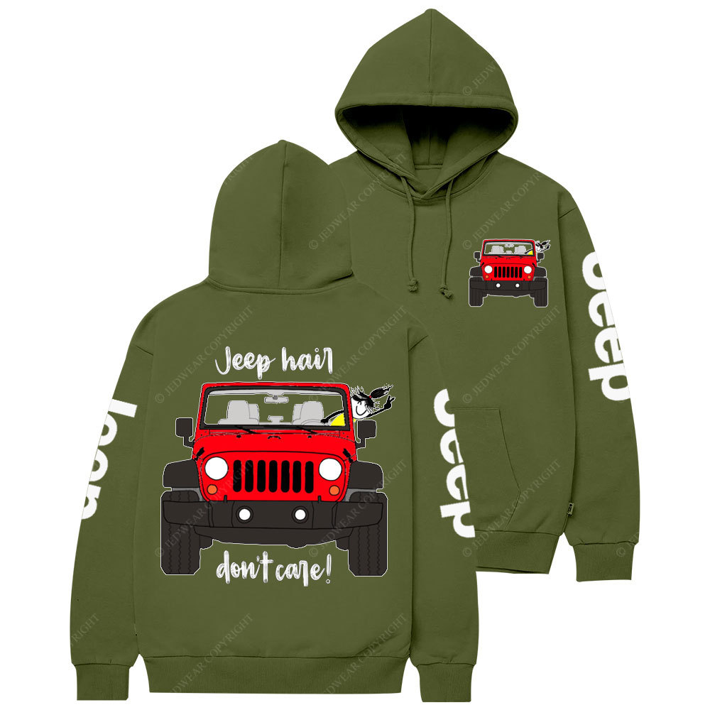 Jp Hair Don't Care Red Jp Girl Casual Hoodie