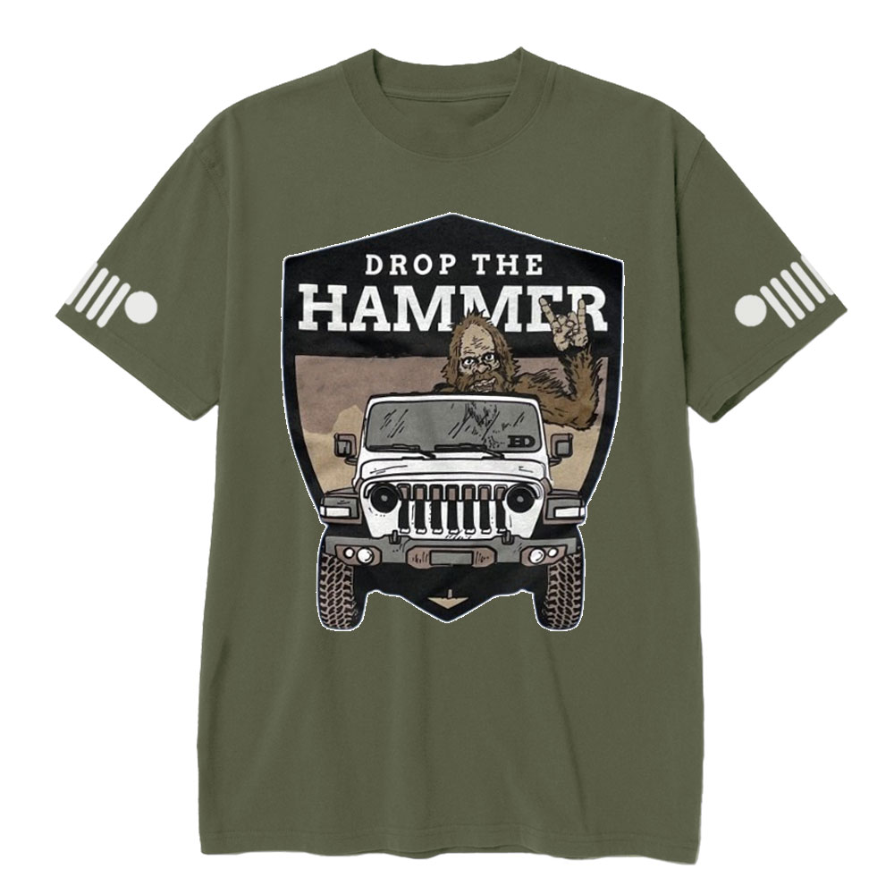 Hammer Down Sasquatch Jp Badge T-shirt