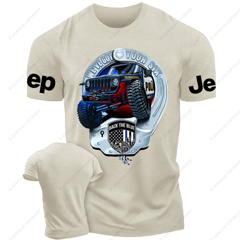 I've Got Your Six Police Blue Handcuff T-Shirt