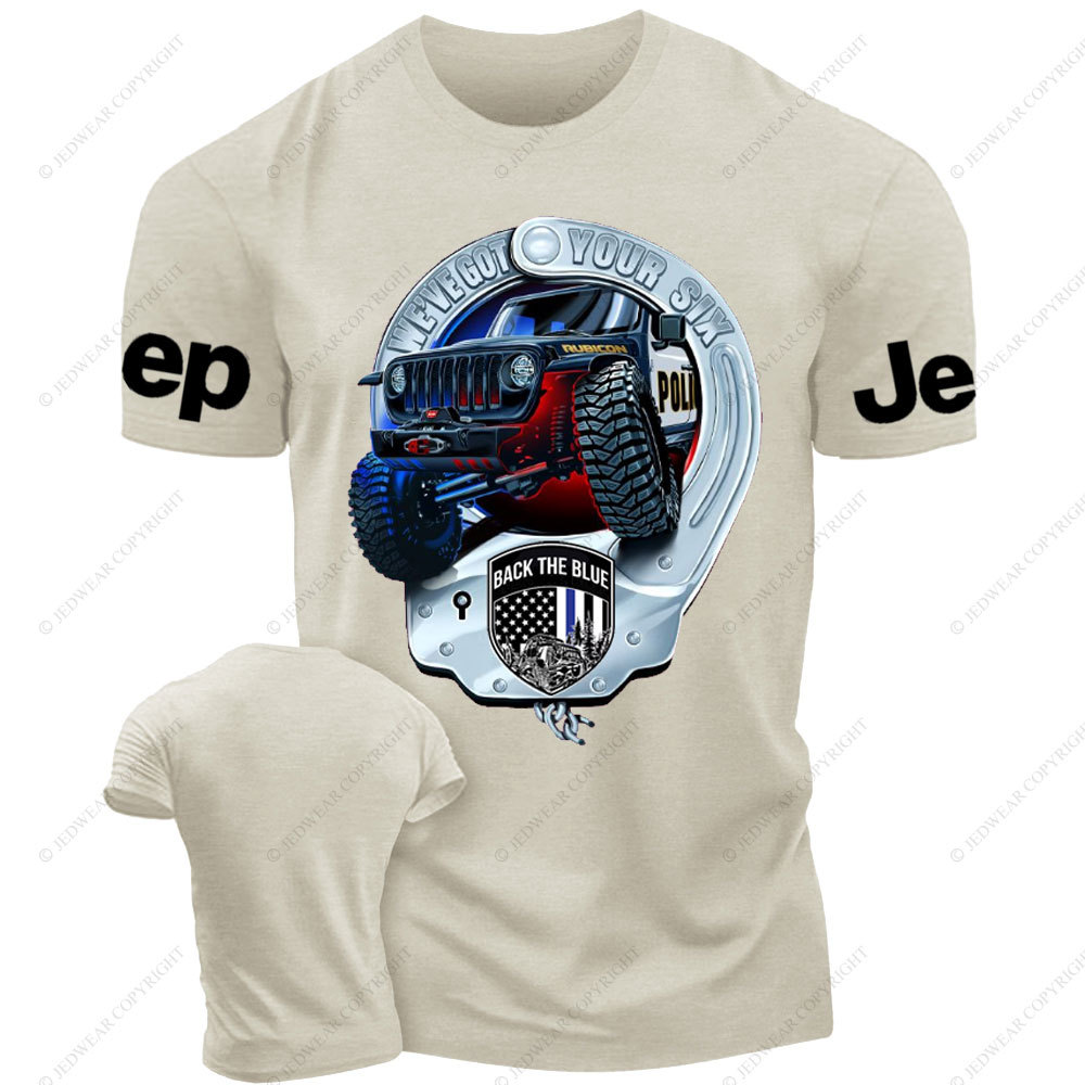 I've Got Your Six Police Blue Handcuff T-Shirt