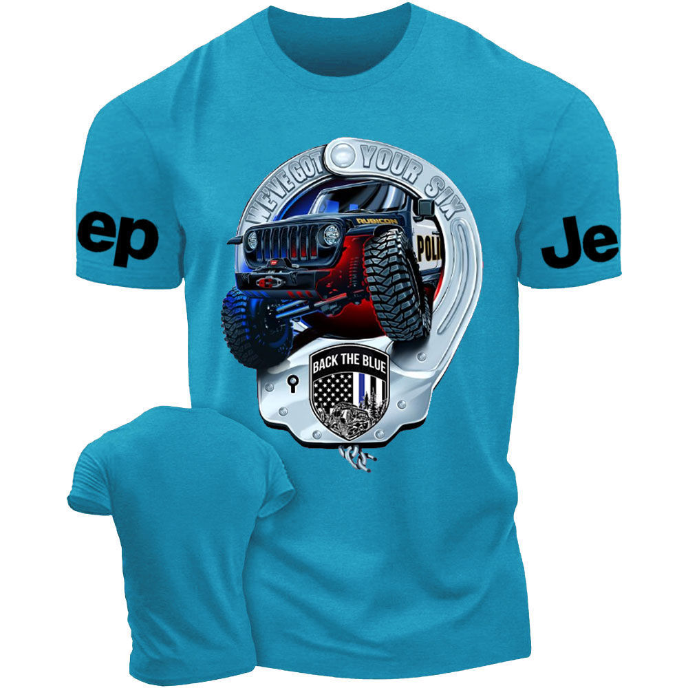 I've Got Your Six Police Blue Handcuff T-Shirt