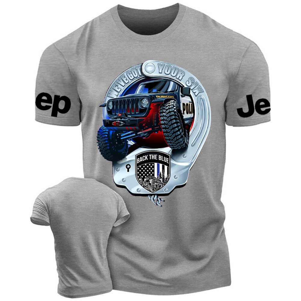 I've Got Your Six Police Blue Handcuff T-Shirt