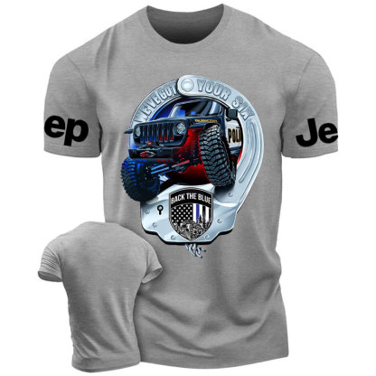 I've Got Your Six Police Blue Handcuff T-Shirt