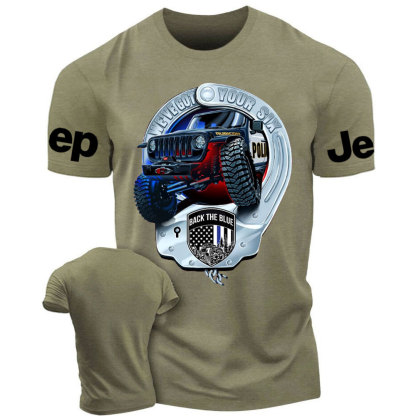 I've Got Your Six Police Blue Handcuff T-Shirt