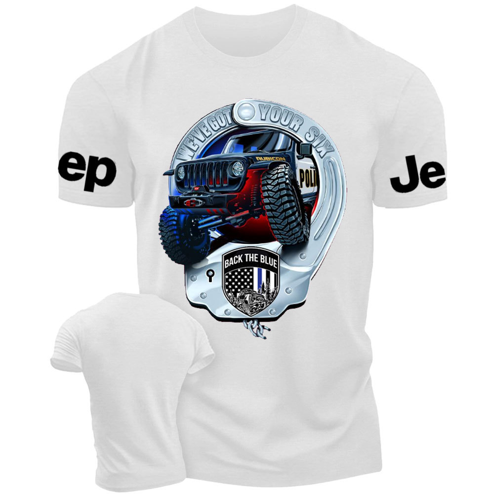 I've Got Your Six Police Blue Handcuff T-Shirt