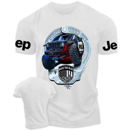 I've Got Your Six Police Blue Handcuff T-Shirt