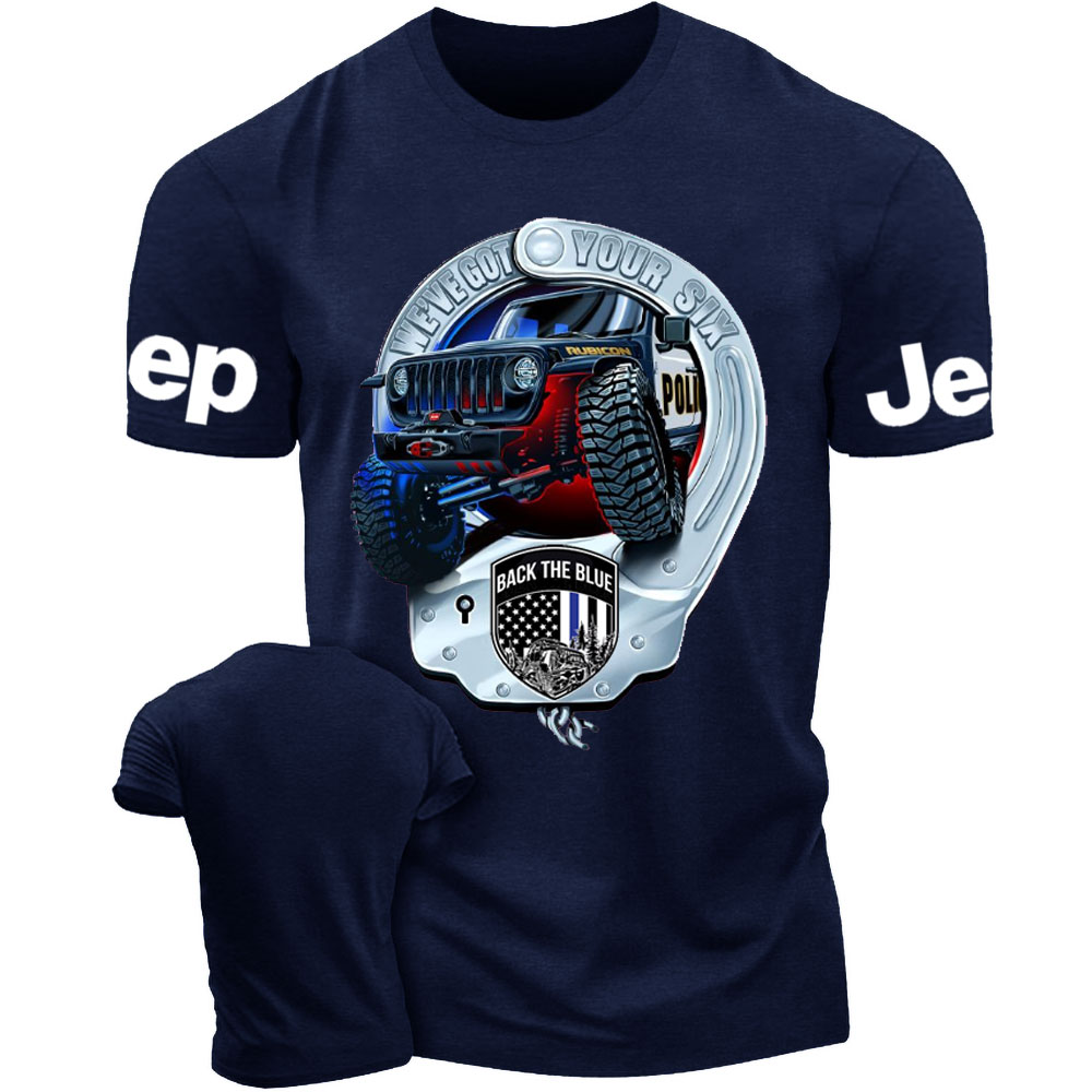 I've Got Your Six Police Blue Handcuff T-Shirt