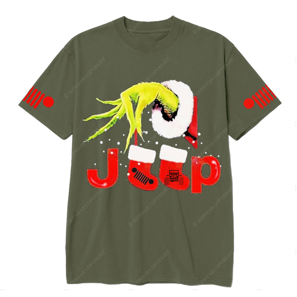 Awesome Green Santa Socks Jp Grille Christmas T-Shirt