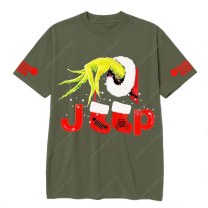 Awesome Green Santa Socks Jp Grille Christmas T-Shirt