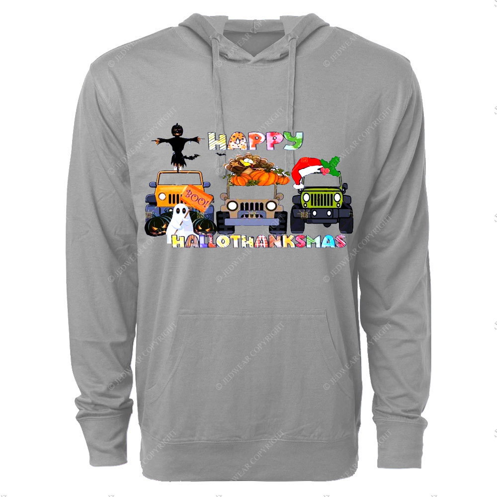 Jp Car Happy Hallothanksmas Lightweight Hoodie
