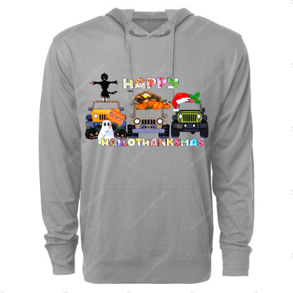 Jp Car Happy Hallothanksmas Lightweight Hoodie
