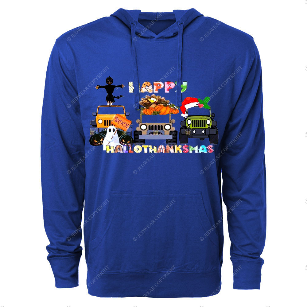 Jp Car Happy Hallothanksmas Lightweight Hoodie