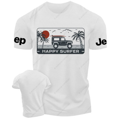 Happy Surfer with Jp and Palm Summer Beachwear T-Shirt