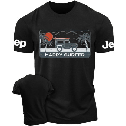 Happy Surfer with Jp and Palm Summer Beachwear T-Shirt