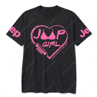 Breast Cancer Awareness Jp Heart In October We Wear Pink T-shirt