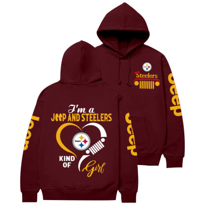 Pittsburgh Steelers NFL I’m A Jp And Falcons Kind Of Girl Casual Hoodie