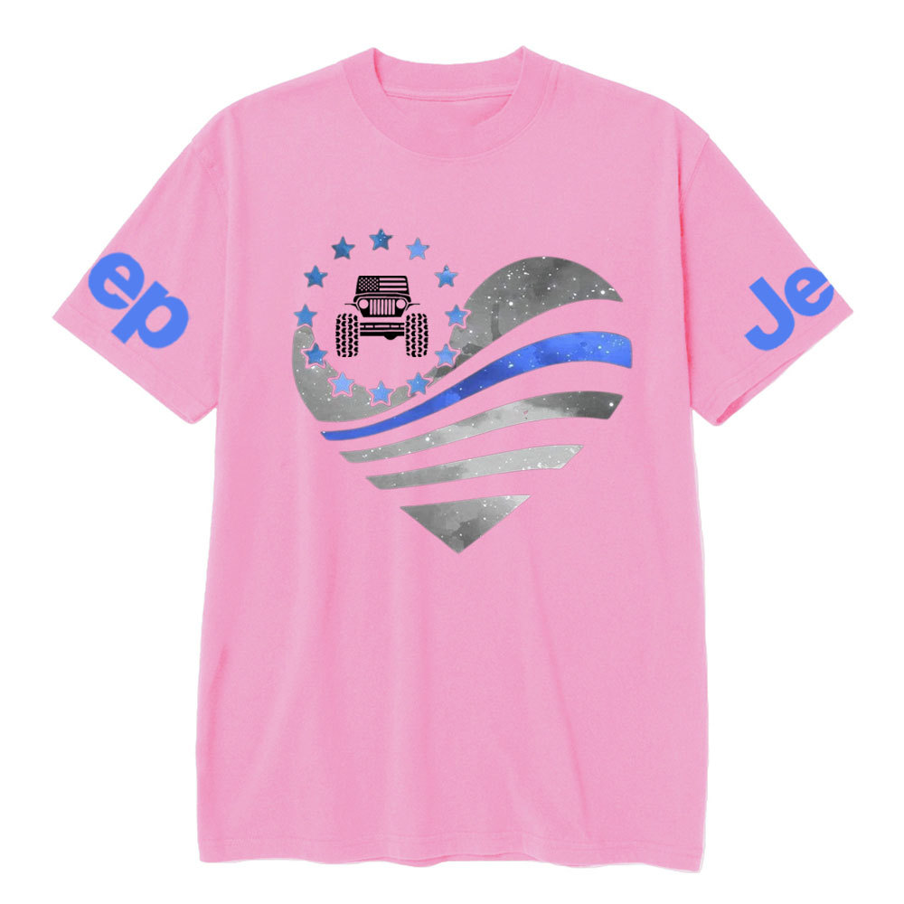 Jper Thin Blue Line Police Heart T-shirt