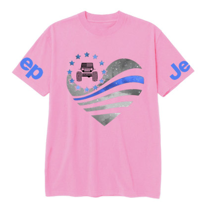 Jper Thin Blue Line Police Heart T-shirt