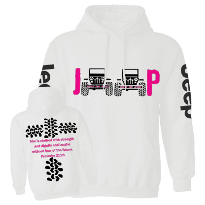 Jp She Is Clothed With Strength Jesus Proverbs 31:25 Casual Hoodie