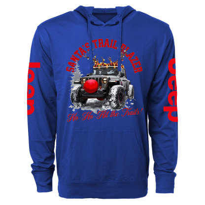 HO HO Hit the Trails Jp Xmas Oversized Lightweight Hoodie