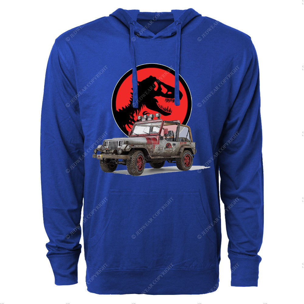 Dinosaur Jp with Red Horror Rex Oversized Lightweight Hoodie
