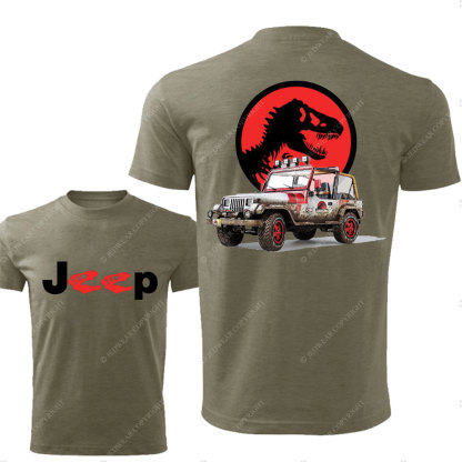 Jurassic Jp with Red Horror Rex Double Printed T-shirt