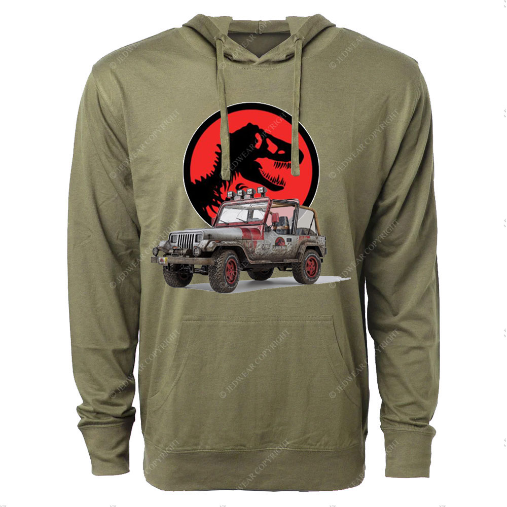 Dinosaur Jp with Red Horror Rex Oversized Lightweight Hoodie