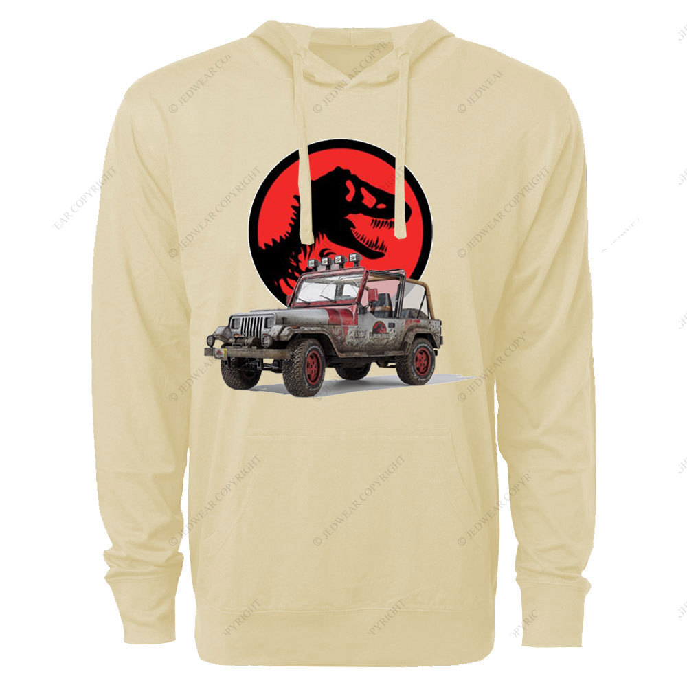 Dinosaur Jp with Red Horror Rex Oversized Lightweight Hoodie