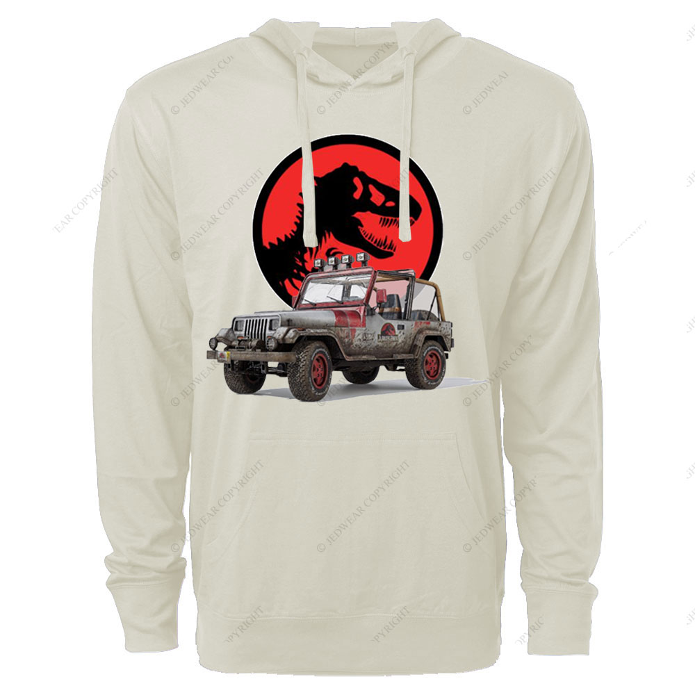 Dinosaur Jp with Red Horror Rex Oversized Lightweight Hoodie