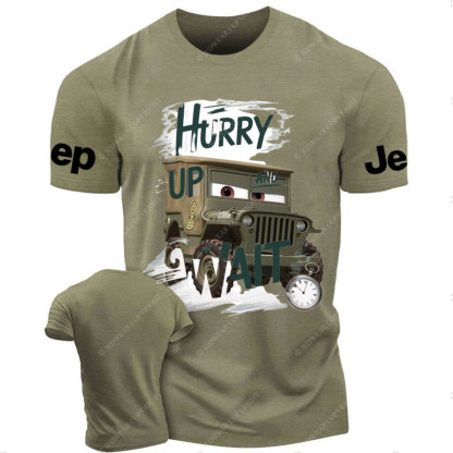 Hurry Up and Wait Cars Sarge Jp T-Shirt