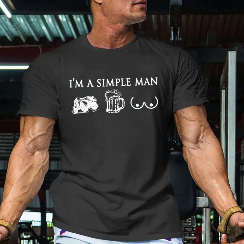 I’m A Simple Man I Like Jeeps Beer And Boobs T-Shirt