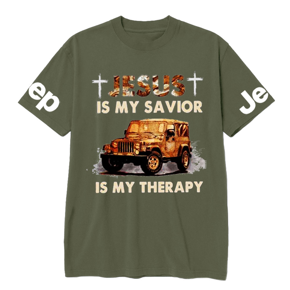Jesus Is My Savior Jp Is My Therapy Religious Jp Lover T-Shirt